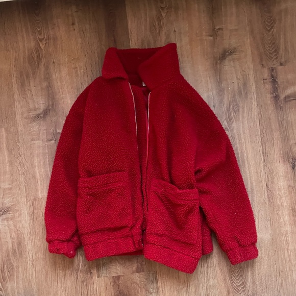 I.AM.GIA Red Teddy Coat - Picture 2 of 2